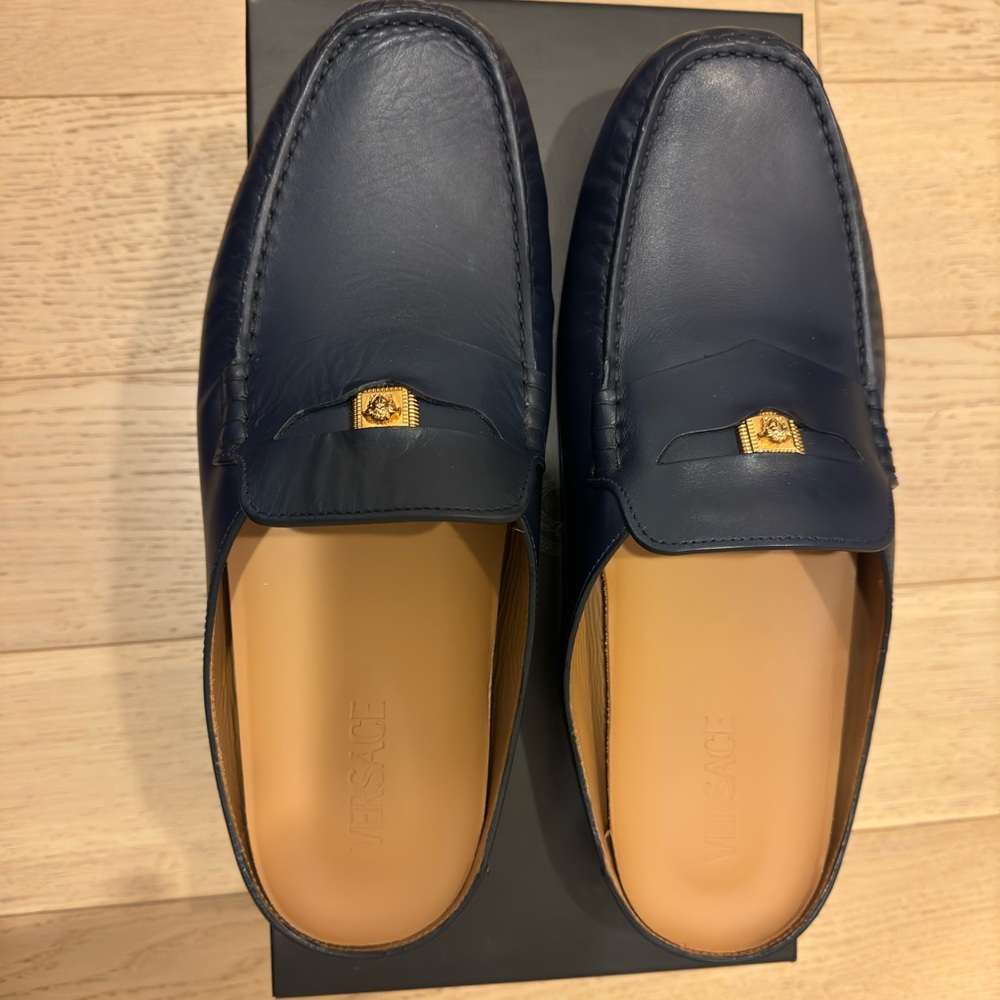 BRAND NEW Versace Medusa Plaque Slip Ons